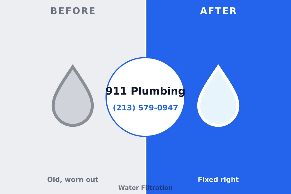 Before and after: plumbing company Sea Cliff, NY